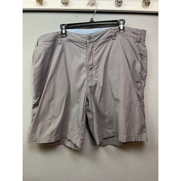 Tasc Performance Flat Front Shorts Men's Size 42 Gray Organic Cotton Golf